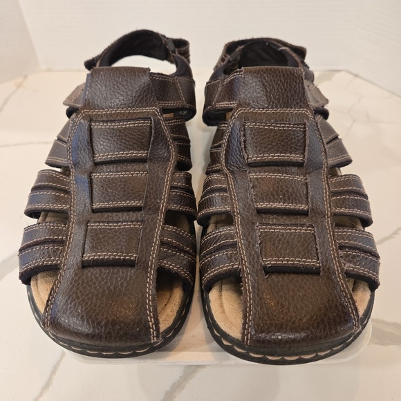 Leather Brown Fishermans Hiking Outdoor Sandals Mens Size 12 main image 7